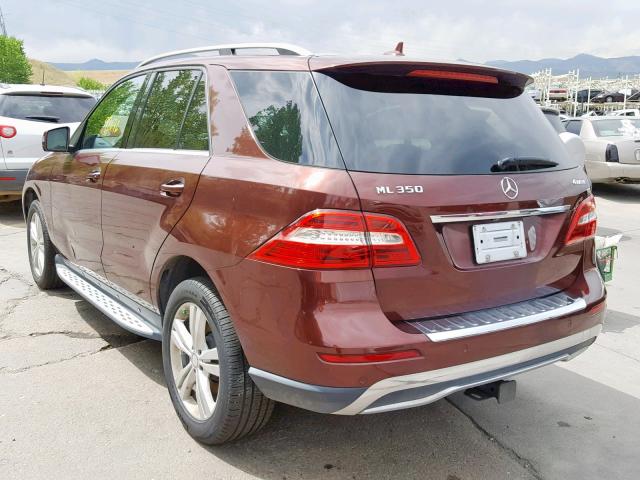 4JGDA5HB9DA247207 - 2013 MERCEDES-BENZ ML 350 4MA MAROON photo 3