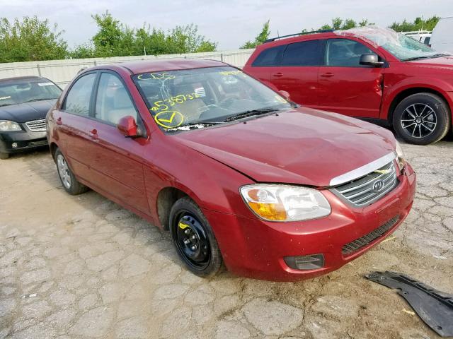 KNAFE121785538732 - 2008 KIA SPECTRA EX MAROON photo 1