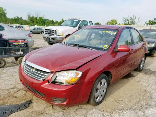 KNAFE121785538732 - 2008 KIA SPECTRA EX MAROON photo 2