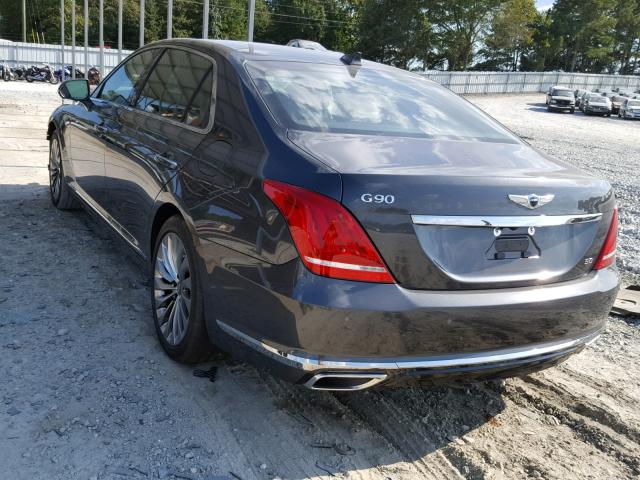 KMHG54JH7HU033704 - 2017 GENESIS G90 ULTIMA GRAY photo 3