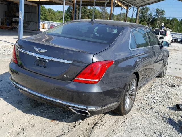 KMHG54JH7HU033704 - 2017 GENESIS G90 ULTIMA GRAY photo 4