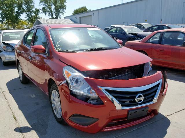 3N1CN7AP4JL887869 - 2018 NISSAN VERSA S RED photo 1