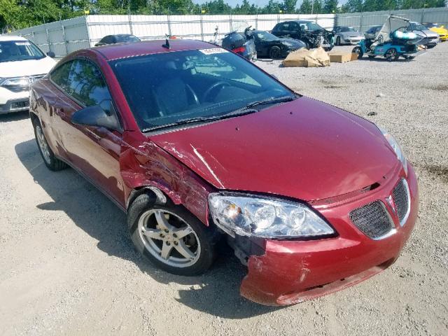 1G2ZH17N394220752 - 2009 PONTIAC G6 GT BURGUNDY photo 1