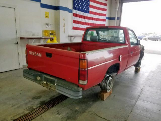 1N6SD11SXVC315975 - 1997 NISSAN TRUCK BASE RED photo 4