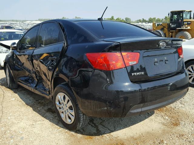 KNAFU4A27A5225216 - 2010 KIA FORTE EX BLACK photo 3