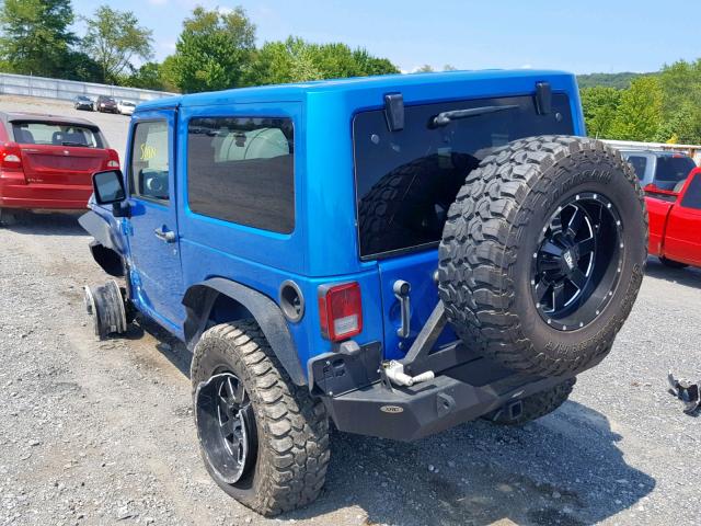 1C4AJWBG2FL562228 - 2015 JEEP WRANGLER S ლურჯი ფოტო 3