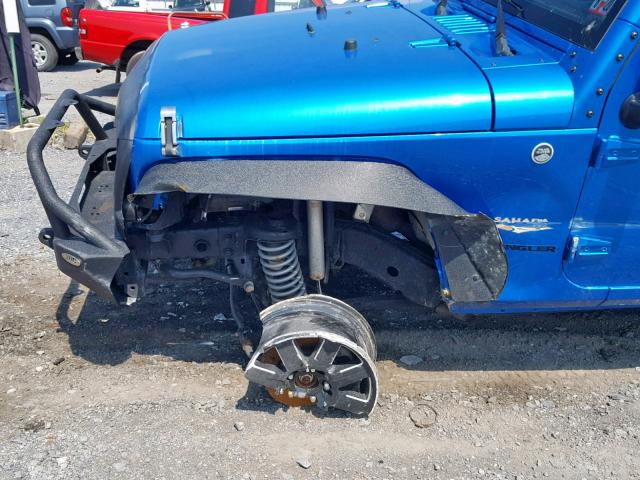 1C4AJWBG2FL562228 - 2015 JEEP WRANGLER S ლურჯი ფოტო 9