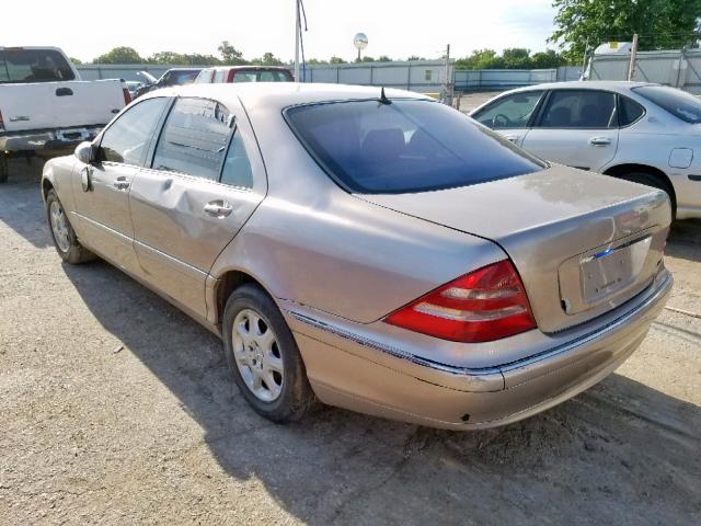WDBNG70J92A307441 - 2002 MERCEDES-BENZ S 430 GOLD photo 3