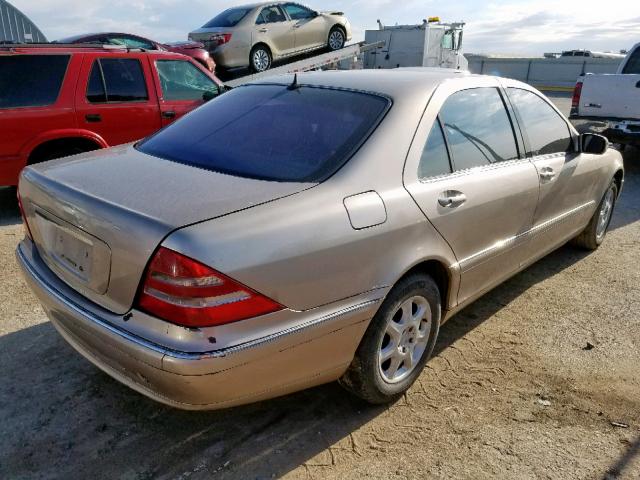 WDBNG70J92A307441 - 2002 MERCEDES-BENZ S 430 GOLD photo 4