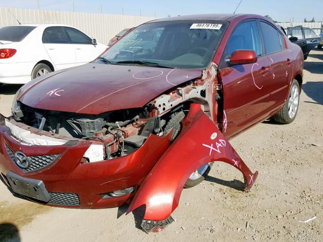 JM1BK32G091250151 - 2009 MAZDA 3 I RED photo 2