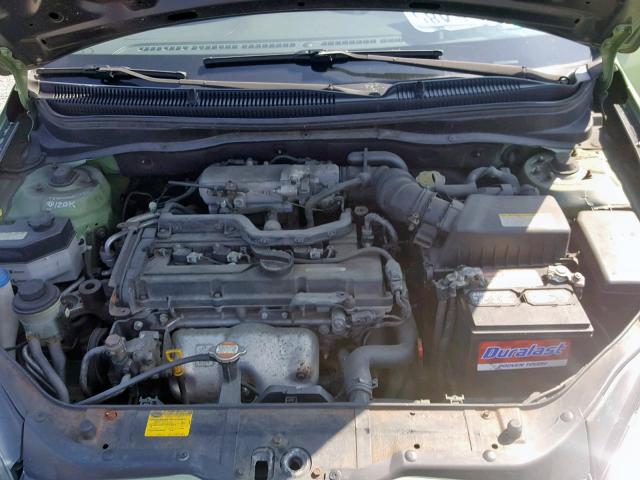 KMHCN36C27U046221 - 2007 HYUNDAI ACCENT SE GREEN photo 7