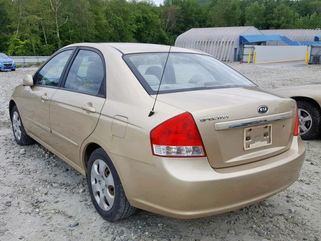 KNAFE222395659001 - 2009 KIA SPECTRA EX GOLD photo 3