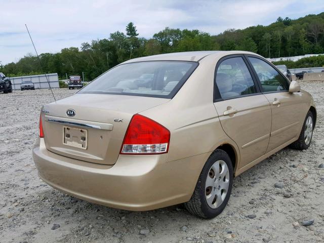 KNAFE222395659001 - 2009 KIA SPECTRA EX GOLD photo 4