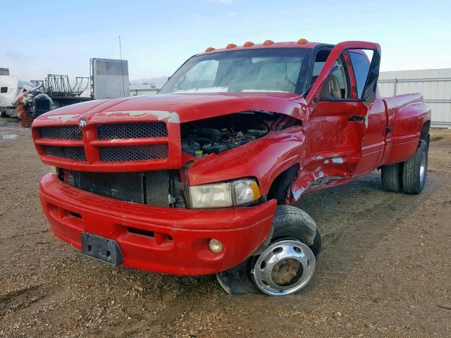 1B7MF33641J232159 - 2001 DODGE RAM 3500 RED photo 2