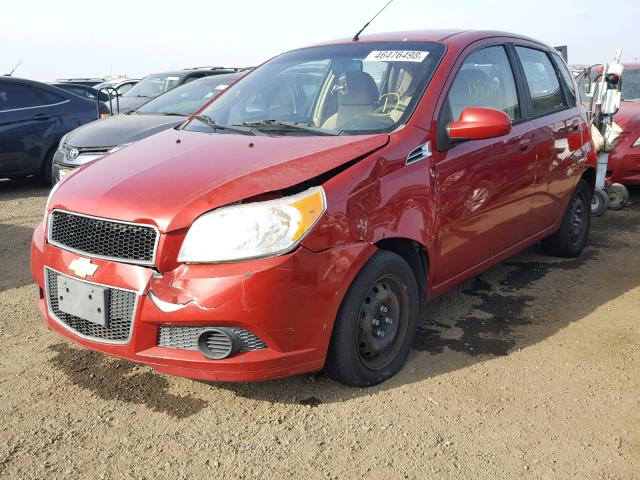 KL1TD6DE2BB158106 - 2011 CHEVROLET AVEO LS RED photo 2