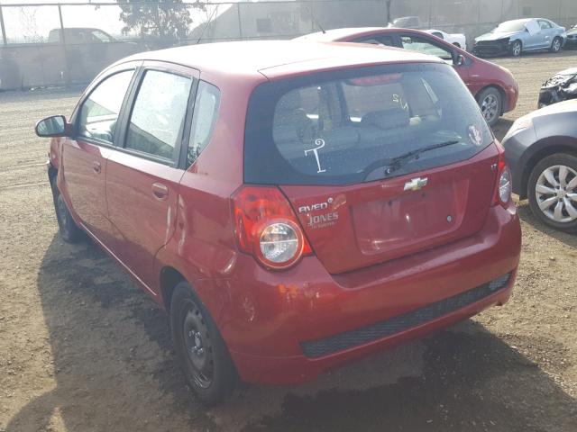 KL1TD6DE2BB158106 - 2011 CHEVROLET AVEO LS RED photo 3