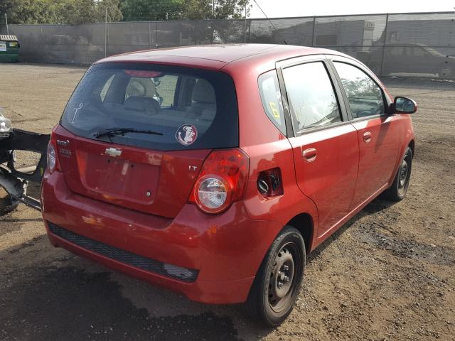 KL1TD6DE2BB158106 - 2011 CHEVROLET AVEO LS RED photo 4