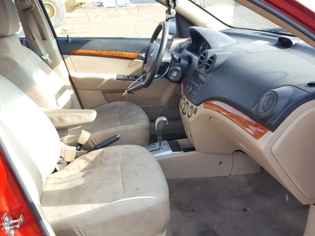 KL1TD6DE2BB158106 - 2011 CHEVROLET AVEO LS RED photo 5