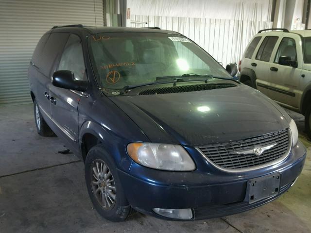 2C8GP64L71R407112 - 2001 CHRYSLER TOWN & COU BLUE photo 1