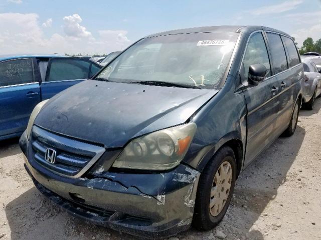 5FNRL382X6B002094 - 2006 HONDA ODYSSEY LX GRAY photo 2