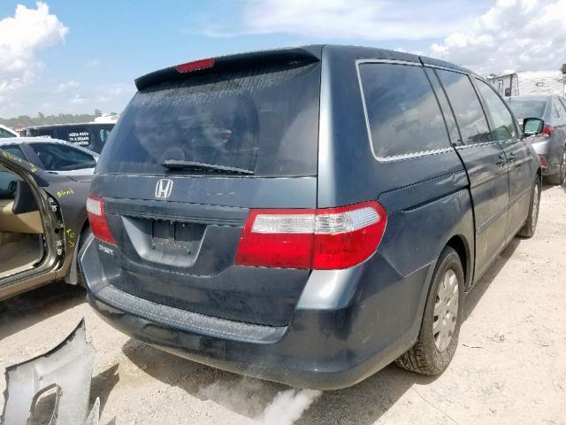 5FNRL382X6B002094 - 2006 HONDA ODYSSEY LX GRAY photo 4