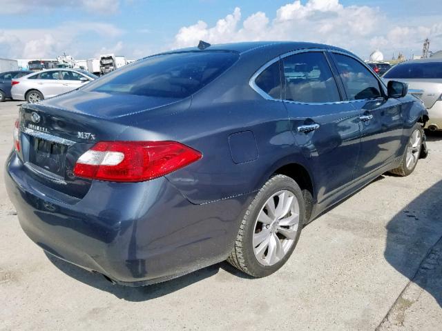 JN1BY1AR5BM370296 - 2011 INFINITI M37 X BLUE photo 4