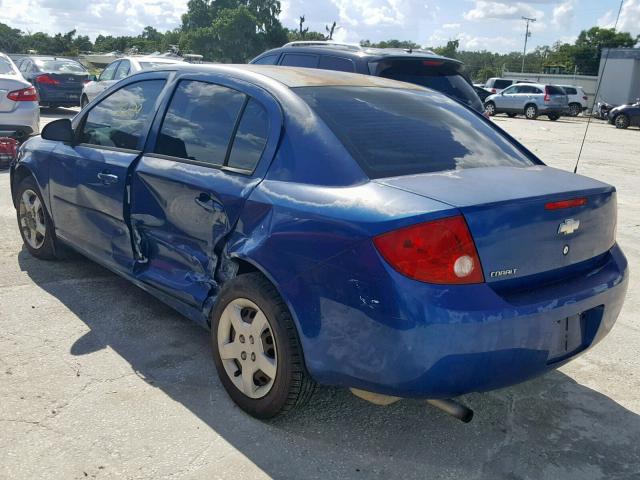 1G1AK52F757551675 - 2005 CHEVROLET COBALT BLUE photo 3