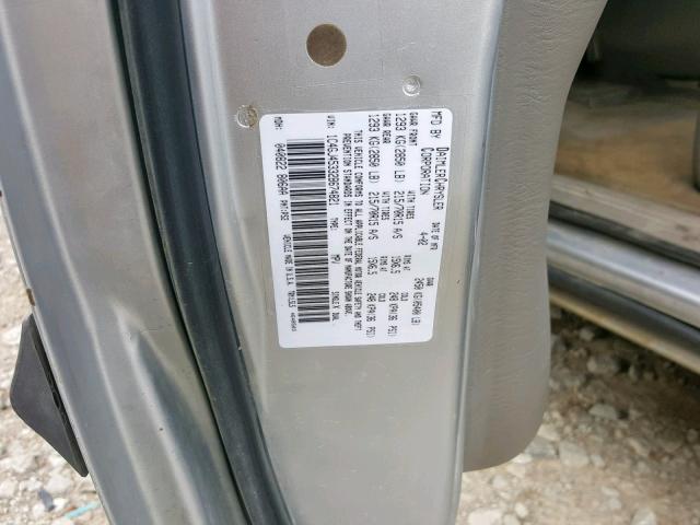 1C4GJ45332B674821 - 2002 CHRYSLER VOYAGER LX SILVER photo 10