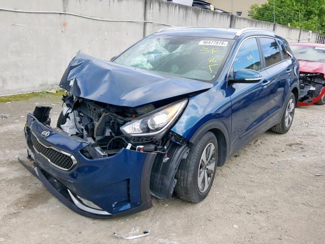 KNDCC3LC1H5071945 - 2017 KIA NIRO EX BLUE photo 2