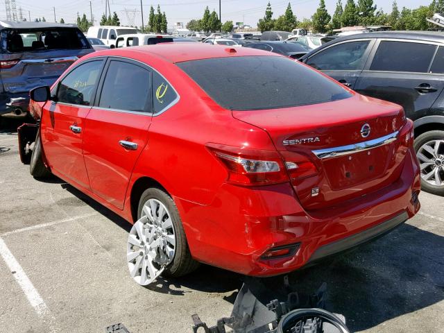 3N1AB7AP5HY288895 - 2017 NISSAN SENTRA SV RED photo 3