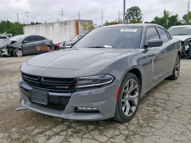 2C3CDXHG7HH503919 - 2017 DODGE CHARGER SX GRAY photo 2