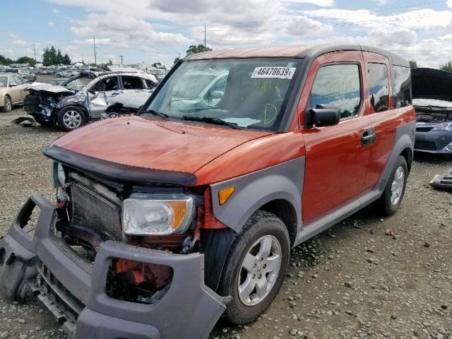 5J6YH28635L004740 - 2005 HONDA ELEMENT EX ORANGE photo 2