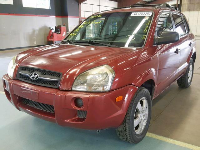 KM8JM12B36U284511 - 2006 HYUNDAI TUCSON GL RED photo 2