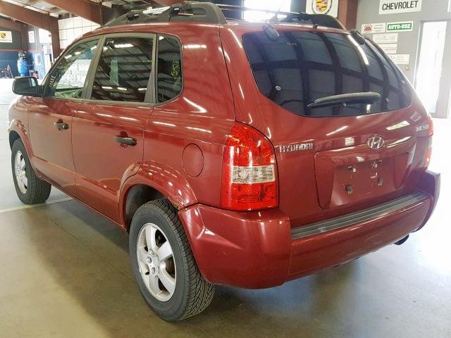 KM8JM12B36U284511 - 2006 HYUNDAI TUCSON GL RED photo 3