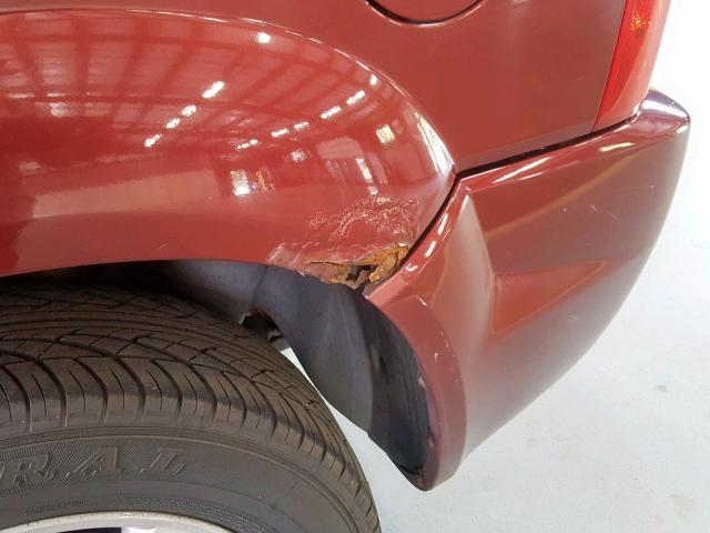 KM8JM12B36U284511 - 2006 HYUNDAI TUCSON GL RED photo 9