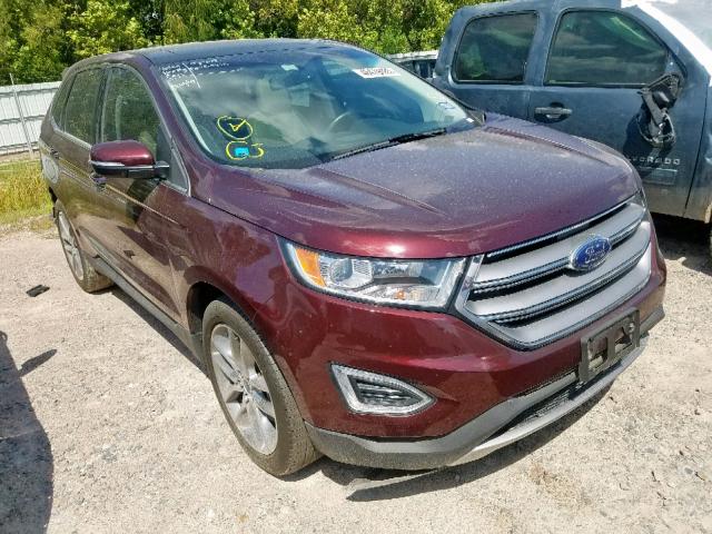 2FMPK3K89HBB68285 - 2017 FORD EDGE TITAN BURGUNDY photo 1