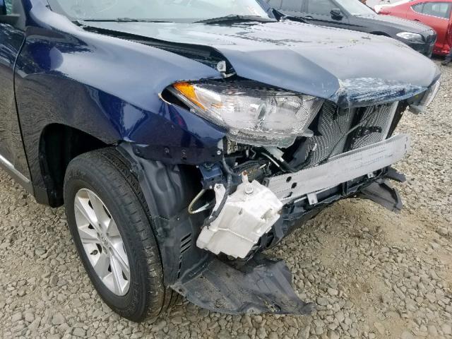 5TDBK3EH4DS277966 - 2013 TOYOTA HIGHLANDER BLUE photo 9