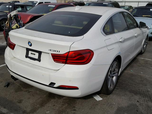 WBA4J1C54JBG80535 - 2018 BMW 430I GRAN WHITE photo 4