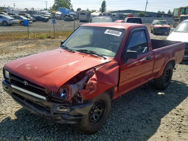 4TARN81A6SZ318987 - 1995 TOYOTA PICKUP 1/2 RED photo 2