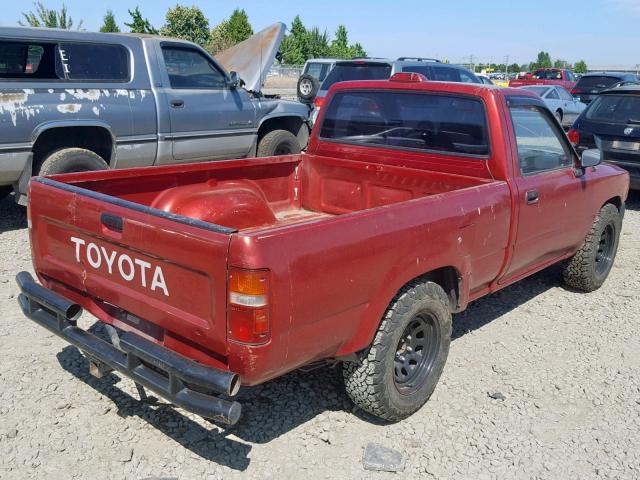 4TARN81A6SZ318987 - 1995 TOYOTA PICKUP 1/2 RED photo 4