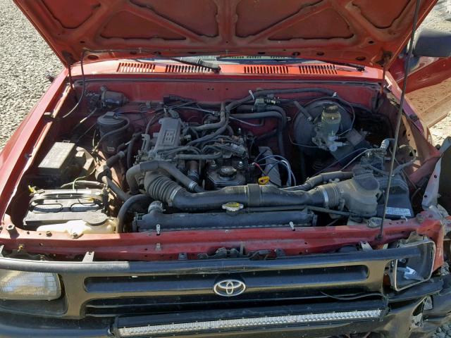 4TARN81A6SZ318987 - 1995 TOYOTA PICKUP 1/2 RED photo 7