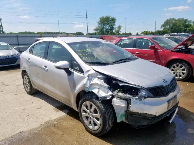 KNADM4A38D6219438 - 2013 KIA RIO LX SILVER photo 1