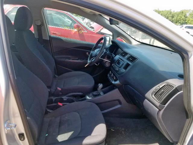 KNADM4A38D6219438 - 2013 KIA RIO LX SILVER photo 5