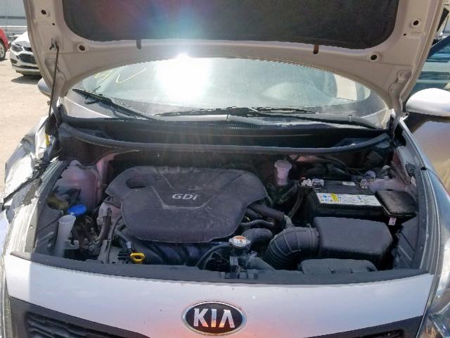 KNADM4A38D6219438 - 2013 KIA RIO LX SILVER photo 7