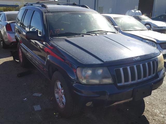 1J4GX48N24C340654 - 2004 JEEP GRAND CHER BLUE photo 1