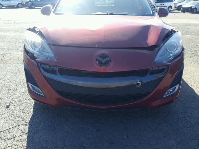 JM1BL1S59A1341391 - 2010 MAZDA 3 S MAROON photo 9