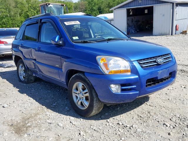 KNDJE723877361208 - 2007 KIA SPORTAGE E BLUE photo 1