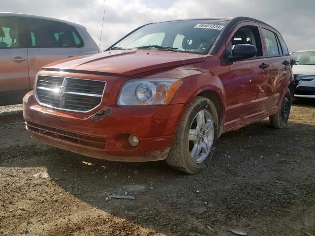 1B3HB48B87D340916 - 2007 DODGE CALIBER SX ORANGE photo 2