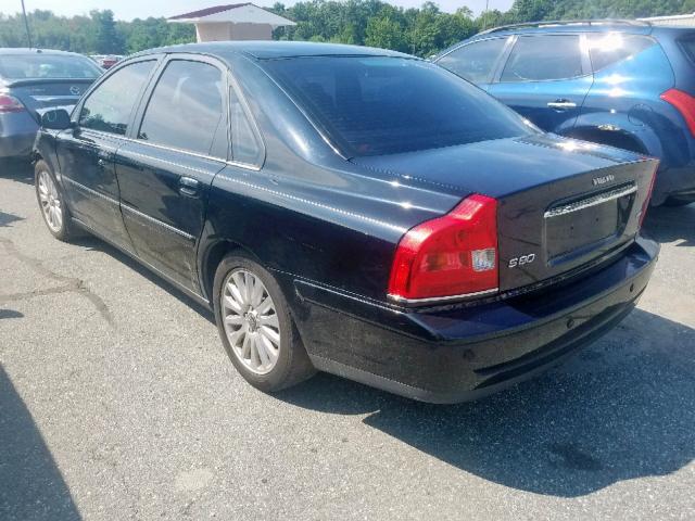 YV1TH592461432949 - 2006 VOLVO S80 2.5T BLACK photo 3