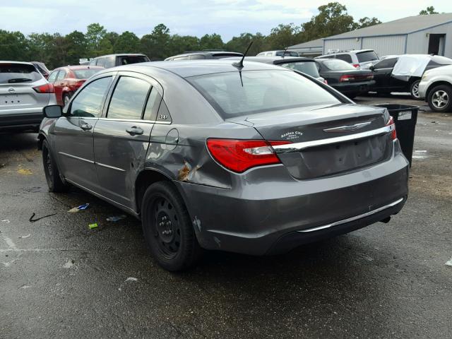 1C3CCBAB4CN240874 - 2012 CHRYSLER 200 LX GRAY photo 3